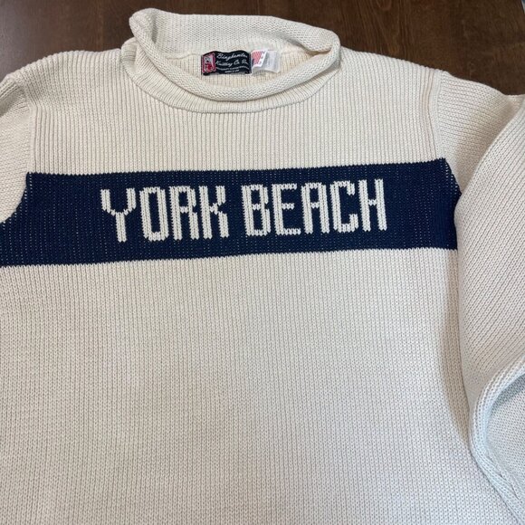 Vintage Binghamton Knitting Co. York Beach Sweater Women's Size Medium Cotton - Picture 11 of 11
